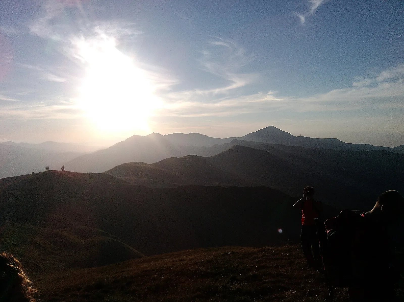 Il tramonto sul monte Libro Aperto, nell'alto Frignano