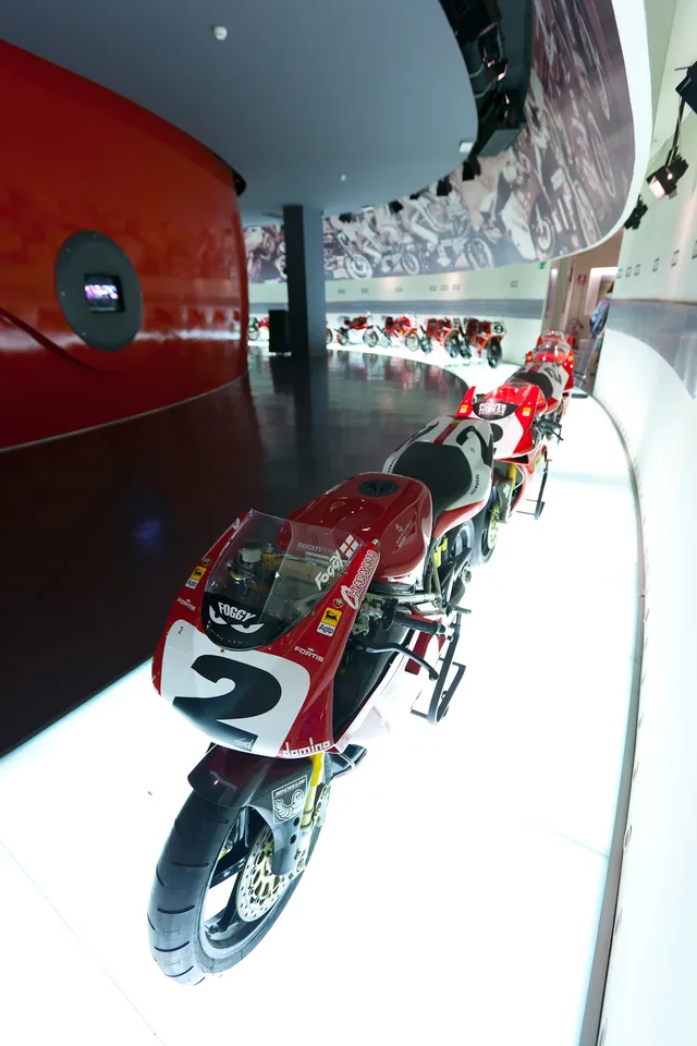 Moto storiche esposte al Museo Ducati di Borgo Panigale