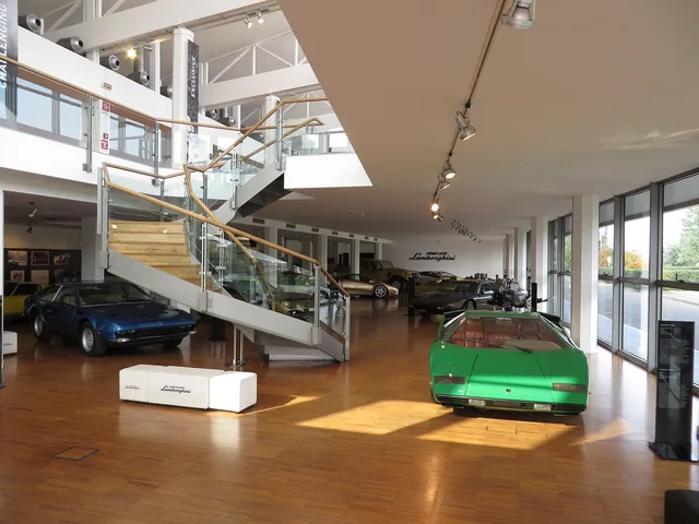 Sala espositiva del Museo Lamborghini a Sant'Agata Bolognese
